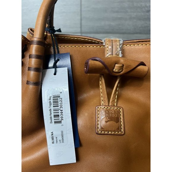 Dooney & Bourke Florentine Leather Double Handle Toggle Bag natural color - Picture 6 of 8